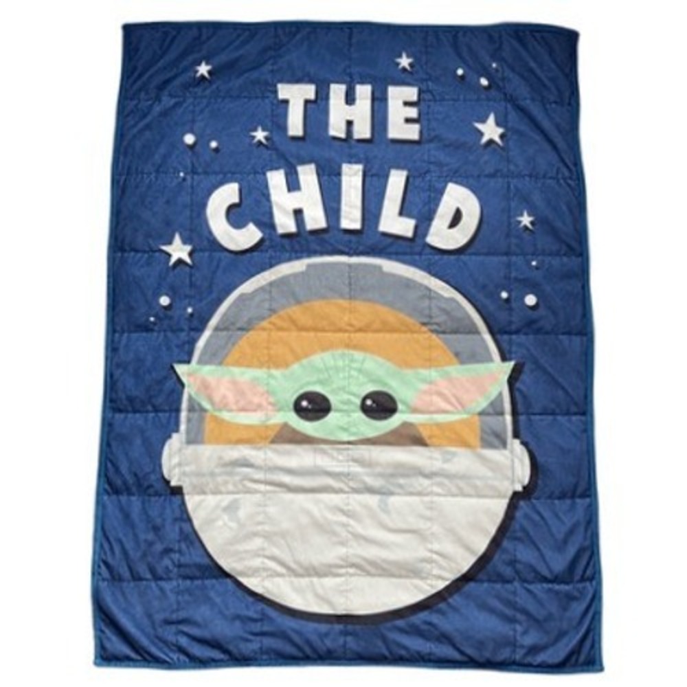 Star Wars Weighted Blanket Kids 36x48 Blue Yoda The Child